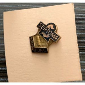 Vintage Sertoma Club Perfect International Lapel/Tie Tack Pin in Threaded Post &